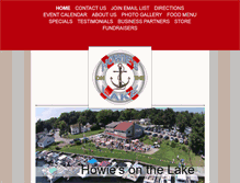 Tablet Screenshot of howiesonthelake.com